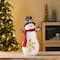 Glitzhome® 15" Christmas Lighted Resin Snowman Table Decor